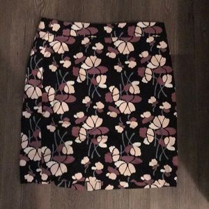 Ann Taylor Factory Floral Print Pencil Skirt